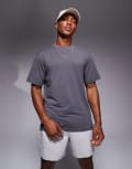 [ASOS] 4505 Icon quick dry mesh training t-shirt in charcoal-Grey 2XS Charcoal