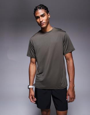 4505 Icon quick dry mesh training T-shirt in khaki-Green