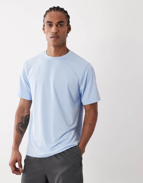 4505 Icon quick dry mesh training t-shirt in light blue