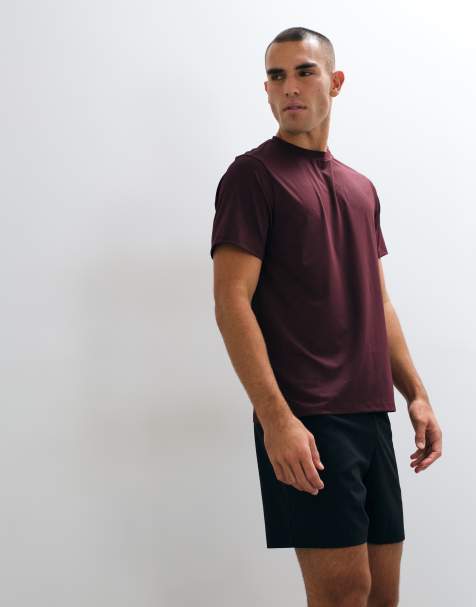 4505 Icon quick dry mesh training t-shirt in maroon - view 1
