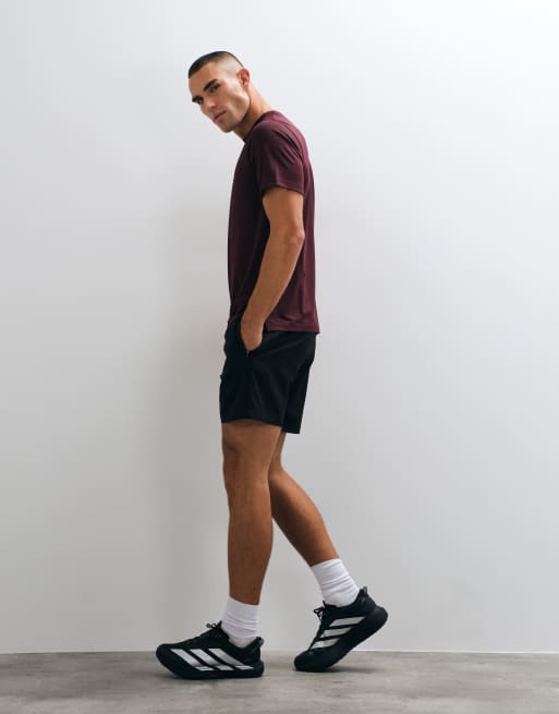4505 Icon quick dry mesh training t-shirt in maroon, 3 of 5