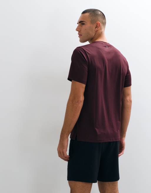 4505 Icon quick dry mesh training t-shirt in maroon, 5 of 5