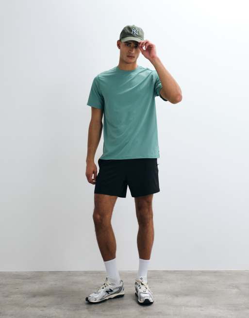 4505 Icon quick dry mesh training t-shirt in oil blue, 2 of 5