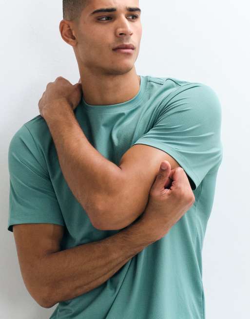 4505 Icon quick dry mesh training t-shirt in oil blue, 3 of 5