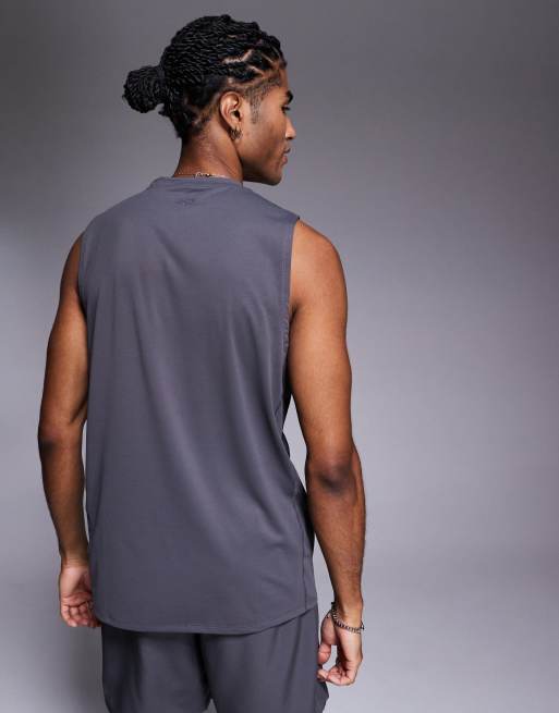 4505 Icon quick dry mesh training tank 2 pack in graphite and white , 4 of 4