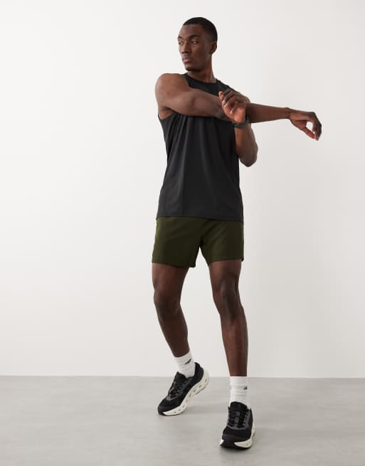 4505 Icon quick dry mesh training tank 2 pack in khaki and black, 3 of 5