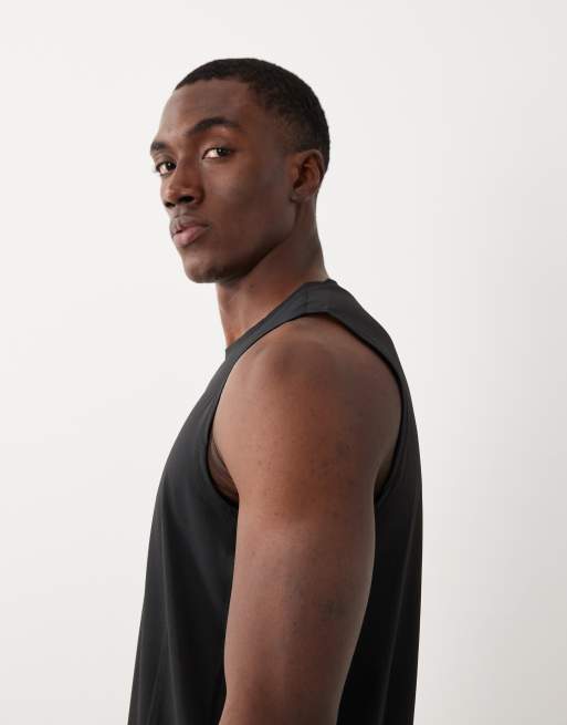 4505 Icon quick dry mesh training tank 2 pack in khaki and black, 4 of 5