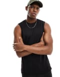 [ASOS] 4505 Icon quick dry mesh training tank in black XS Black