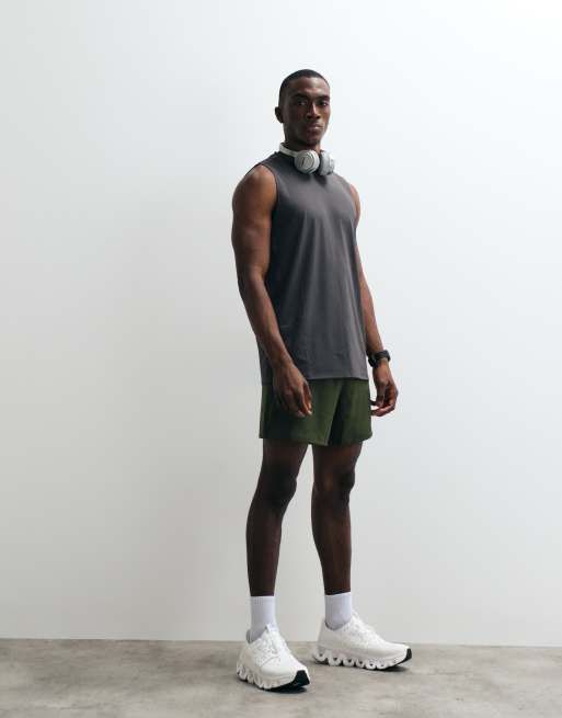 4505 Icon quick dry mesh training tank in charcoal, 3 of 5