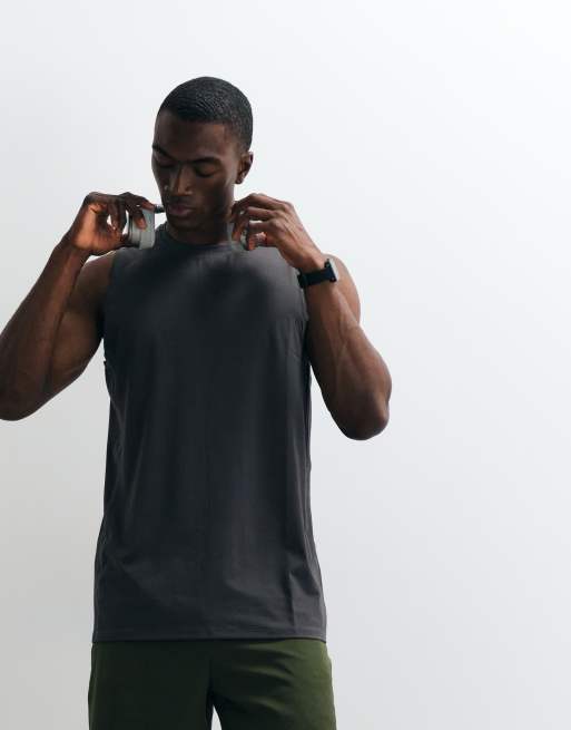 4505 Icon quick dry mesh training tank in charcoal, 4 of 5