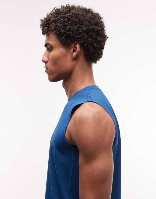 4505 Icon quick dry mesh training tank in deep blue, 3 of 5