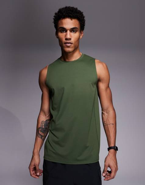 4505 Icon quick dry mesh training tank in khaki - view 1