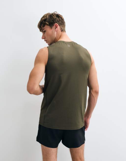 4505 Icon quick dry mesh training tank in khaki, 3 of 5