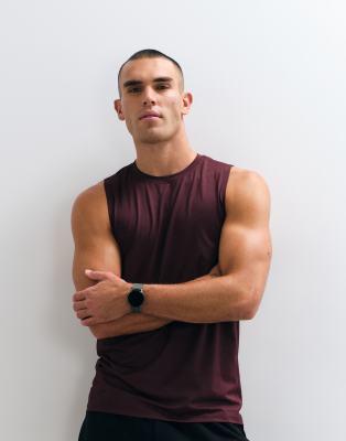 4505 Icon Quick Dry Mesh Training Tank In Red