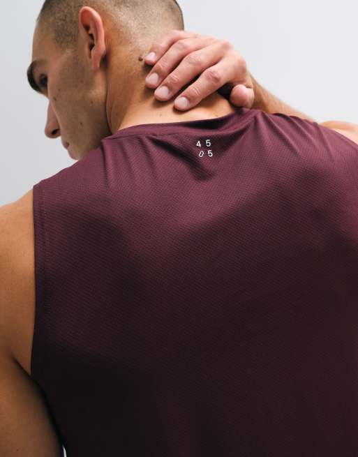 4505 Icon quick dry mesh training tank in maroon, 2 of 5