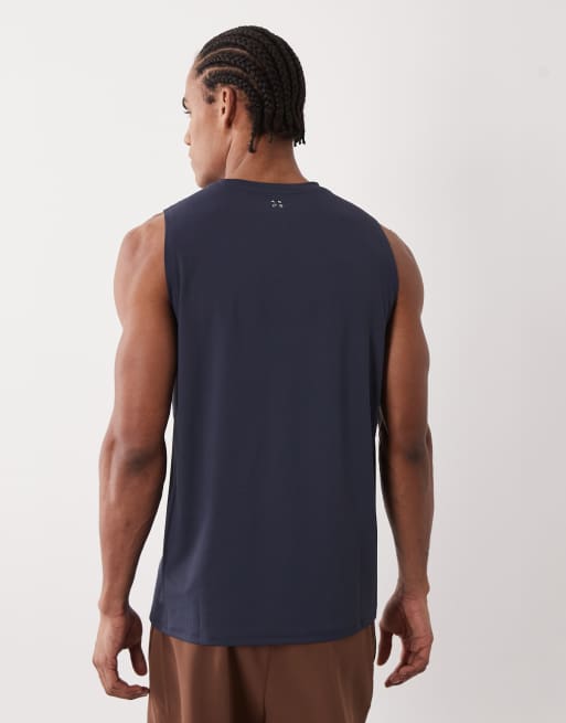 4505 Icon quick dry mesh training tank in navy, 5 of 5