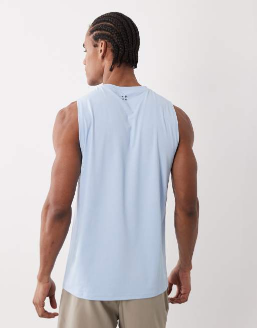 4505 Icon quick-dry mesh training tank top in light blue, 5 of 5