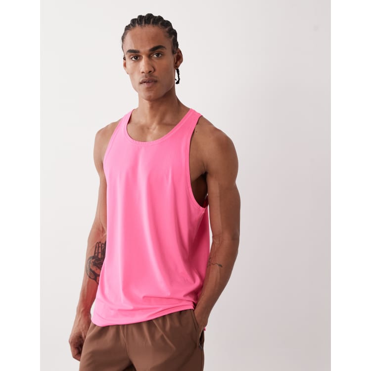4505 Icon quick dry mesh training tank top with racer back in neon
