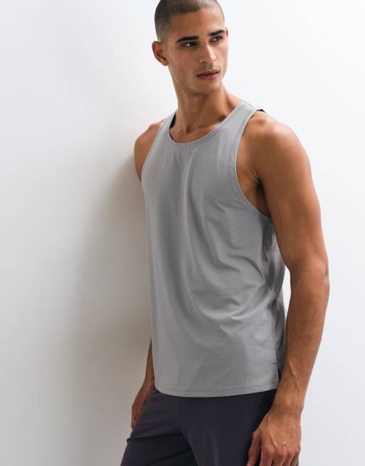 4505 Icon quick dry mesh training vest with racer back in light grey, 3 of 5