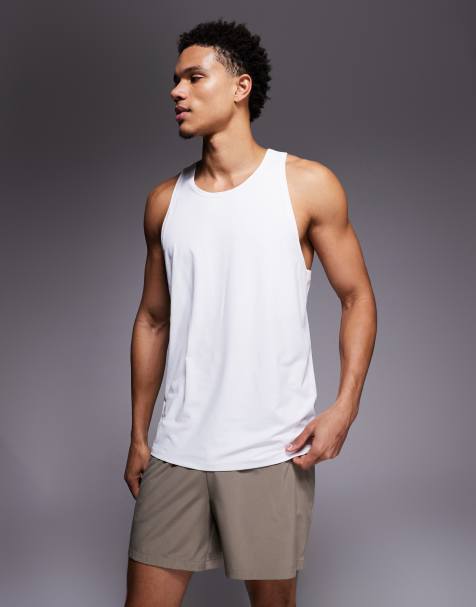 4505 Icon quick dry mesh training vest with racer back in white - view 1