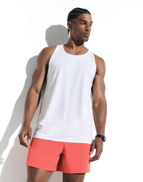 4505 Icon quick dry mesh training vest with racer back in white - view 1