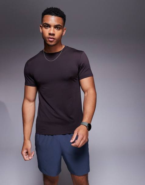 4505 Icon quick dry muscle fit training t-shirt in coffee - view 1
