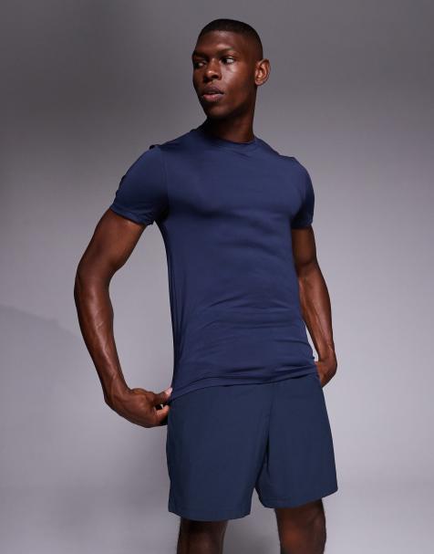 4505 Icon quick dry muscle fit training t-shirt in deep navy - view 1