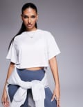 [ASOS] 4505 Icon quick dry performance cropped boxy t-shirt in white 16 White