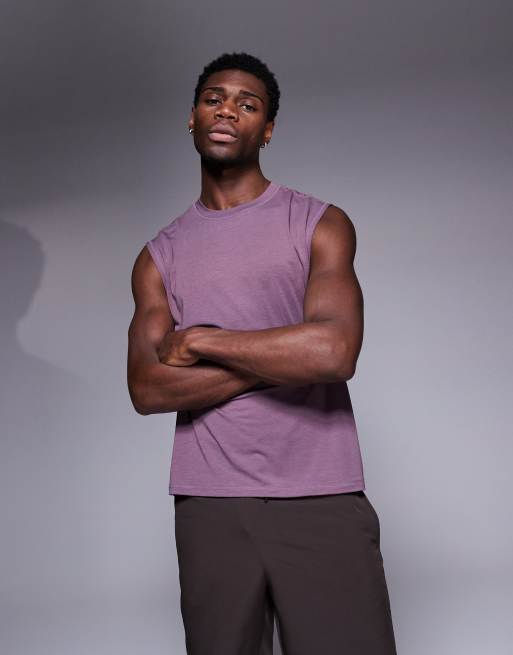 4505 Icon quick dry performance jersey pump training singlet in grape
