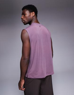 4505 Icon Quick Dry Performance Jersey Pump Training Tank Top In Purple