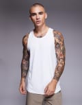 [ASOS] 4505 Icon quick dry training singlet with racer back in white XS White