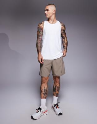 4505 Icon Quick Dry Training Tank Top With Racer Back In White