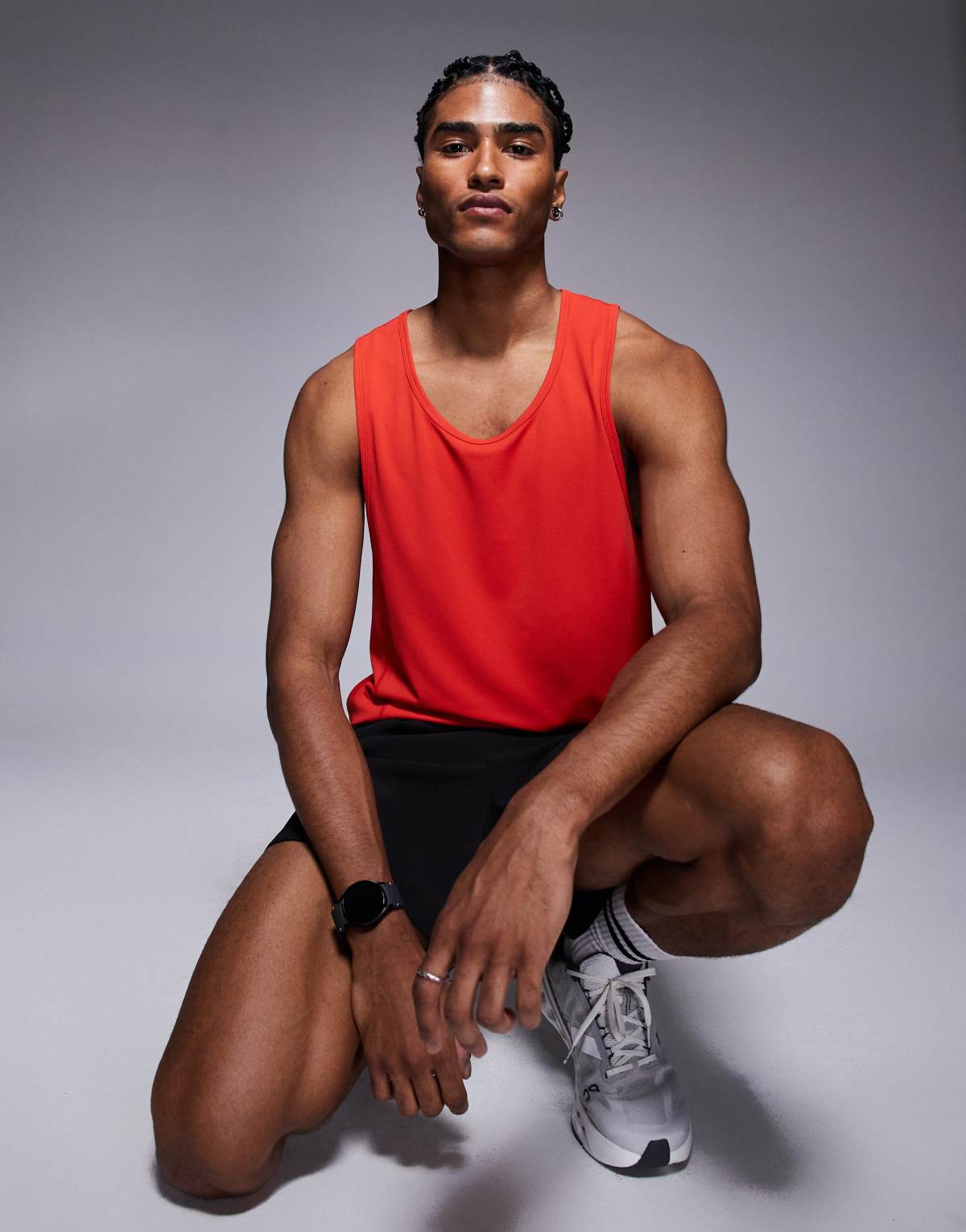 4505 Icon quick dry training vest with racer back in red