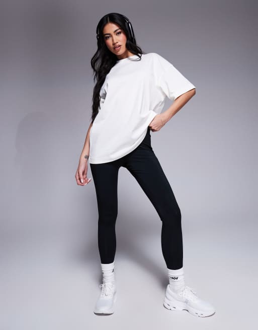 4505 - Icon - Råhvid oversized T-shirt i kraftigt bomuld med hurtigttørrende finish, 3 af 4