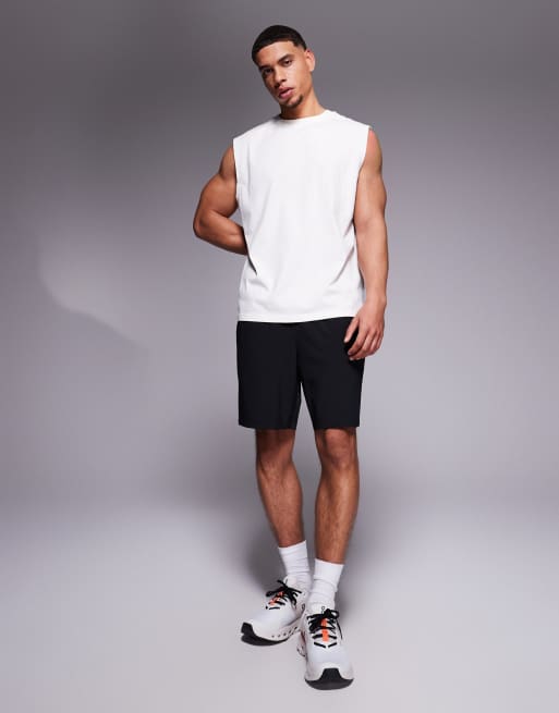 4505 - Icon - Råhvid oversized trænings-tanktop i bomuld med hurtigttørrende finish , 4 af 4