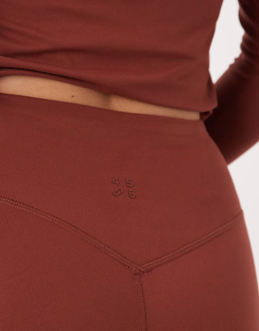 4505 - Icon - Ravfarvede bløde og højtaljede 20 cm's leggingshorts, 3 af 5