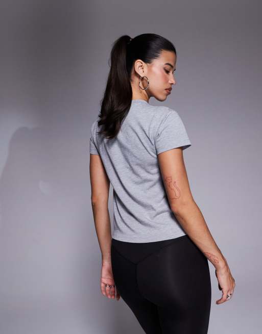 4505 - Icon - Recht T-shirt van sneldrogend katoen in gemêleerd grijs , 3 van 4