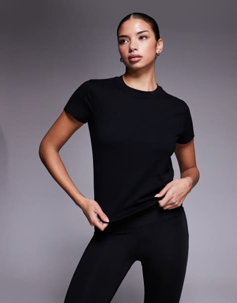 4505 - Icon - Recht T-shirt van sneldrogend katoen in zwart - view 1