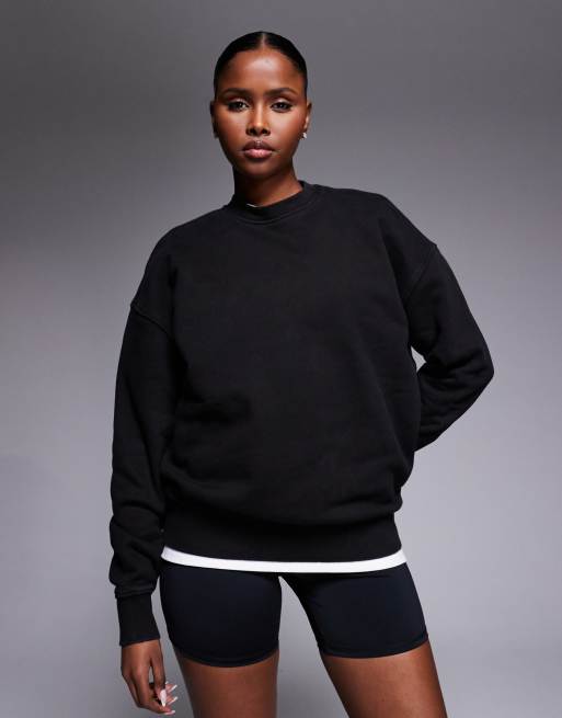 4505 – Rest Day – Czarny gruby dres bawełniany o gramaturze 440 g/m² z efektem sprania i klasycznym logo, 6 z 6