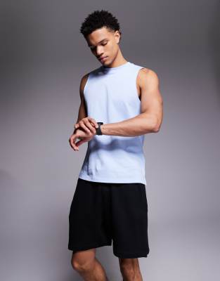 4505 Icon Rest Day heavyweight 420gsm cotton 7 inch sweat short in washed black