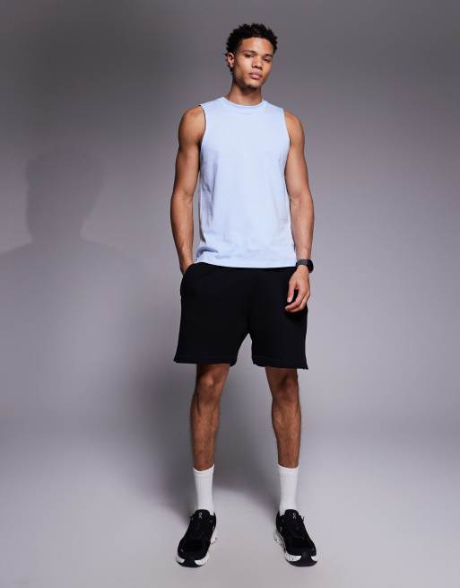 4505 Icon Rest Day heavyweight 420gsm cotton 7 inch sweat short in washed black, 2 of 5
