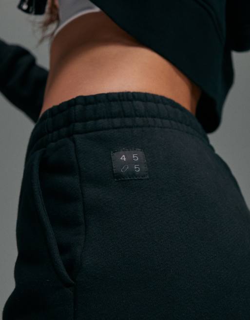 4505 Icon Rest Day heavyweight 440gsm cotton cuffed jogger in washed black, 5 of 5
