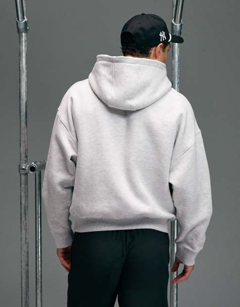 4505 Icon Rest Day heavyweight 440gsm cotton oversized boxy hoodie in light gray heather - view 1