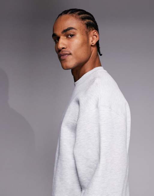 4505 Icon Rest Day heavyweight 440gsm cotton oversized boxy sweatshirt in light heather gray , 4 of 5