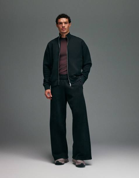 4505 Icon Rest Day heavyweight 440gsm cotton sweats set in washed black - view 1