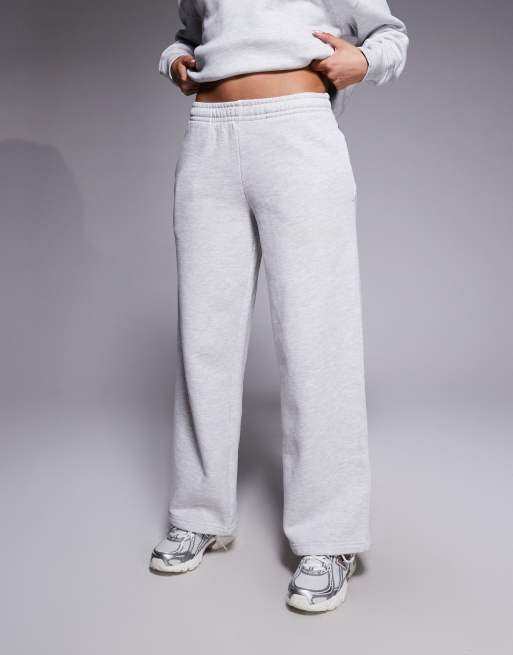 4505 Icon Rest Day heavyweight 440gsm cotton wide leg jogger in light grey marl, 4 of 5