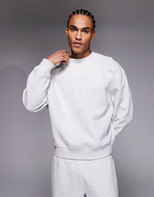 4505 – Icon Rest Day – Dres z grubej bawełny o gramaturze 440 g/m² w jasnoszarym melanżowym kolorze, 3 z 3