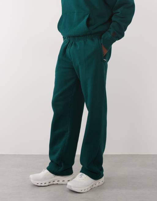 4505 - Icon Rest Day - Pantalon de jogging en coton épais 440 g/m<sup>2</sup> à poches zippées - Vert bouteille délavé, 3 de 5