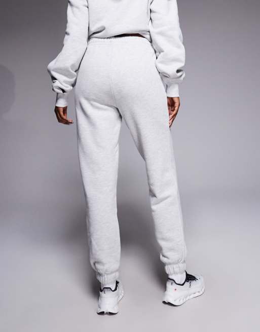 4505 – Icon – Rest Day – Schwere Jogginghose aus Baumwolle in Hellgrau meliert mit Bündchen, 440 g/m², 4 von 5