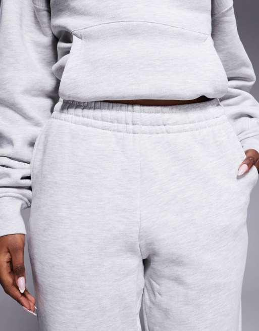 4505 – Icon – Rest Day – Schwere Jogginghose aus Baumwolle in Hellgrau meliert mit Bündchen, 440 g/m², 5 von 5
